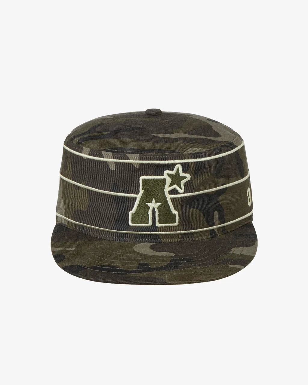 【aeae】A LOGO PILLBOX CAP [ CAMO / NAVY ]