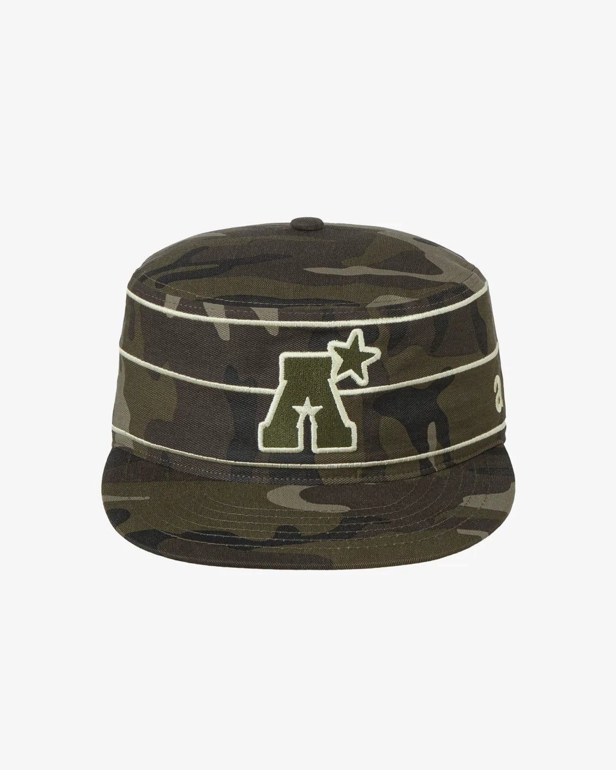 【aeae】A LOGO PILLBOX CAP [ CAMO / NAVY ]