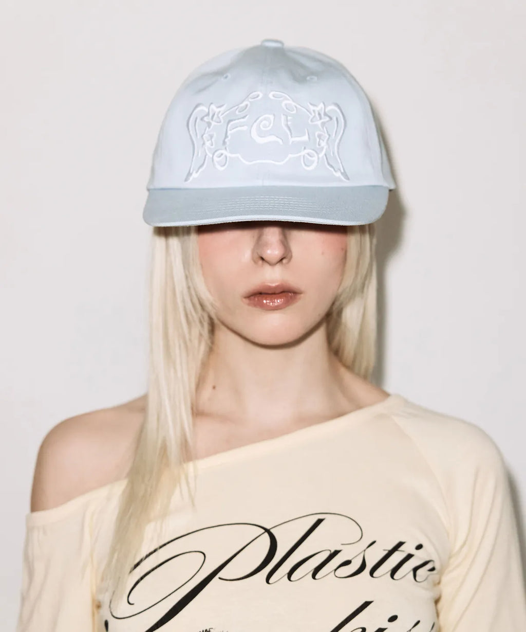 【Fancy Club】YOURS ANGEL CAP [White / Baby blue]