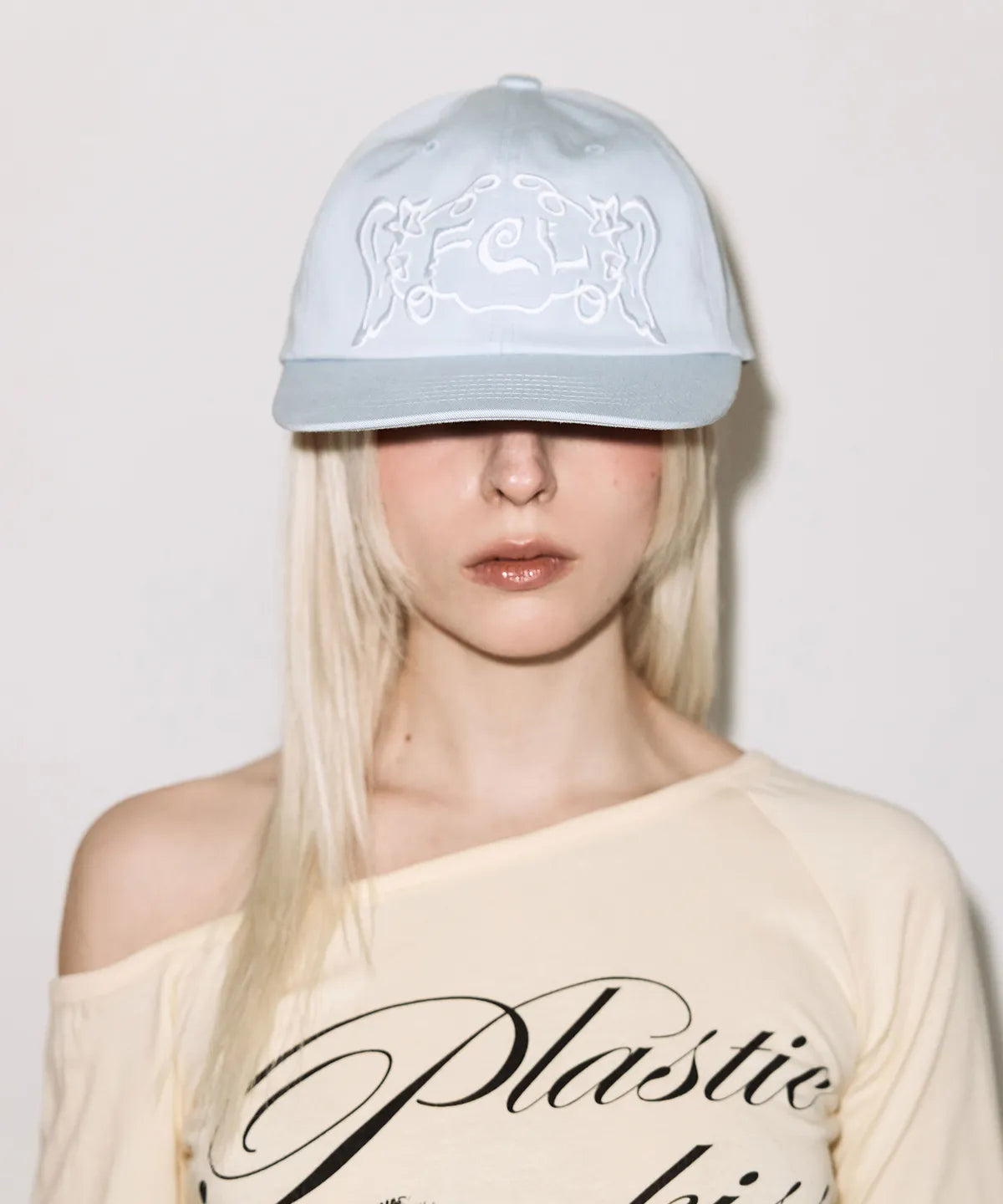 【Fancy Club】YOURS ANGEL CAP [White / Baby blue]