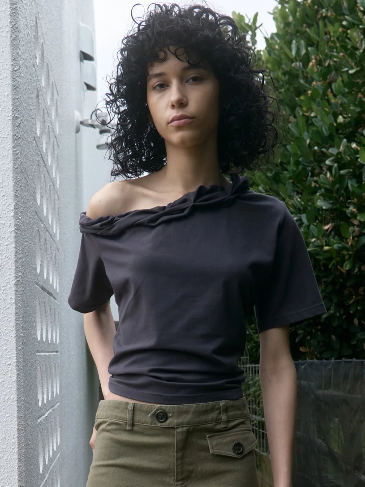 【kijun】Twist One-Shoulder Top
