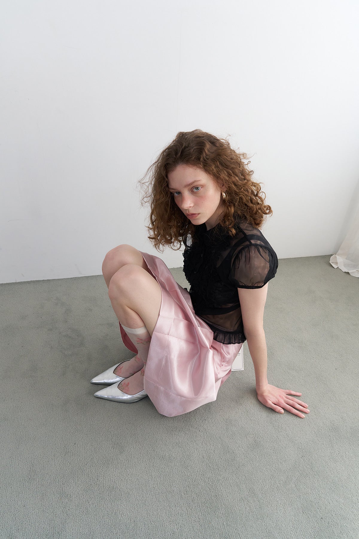 【overdue flair】VICTORIAN FRILL MESH BLOUSE - 2 colors