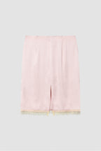 【overdue flair】 LACE SATIN MIDI SKIRT - 2 colors