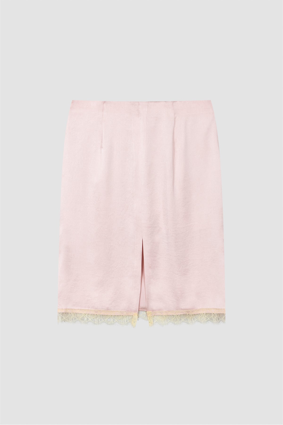 【overdue flair】 LACE SATIN MIDI SKIRT - 2 colors