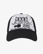 【aeae】WEB LOGO STAR MESH CAP [ BLACK / BLUE ]