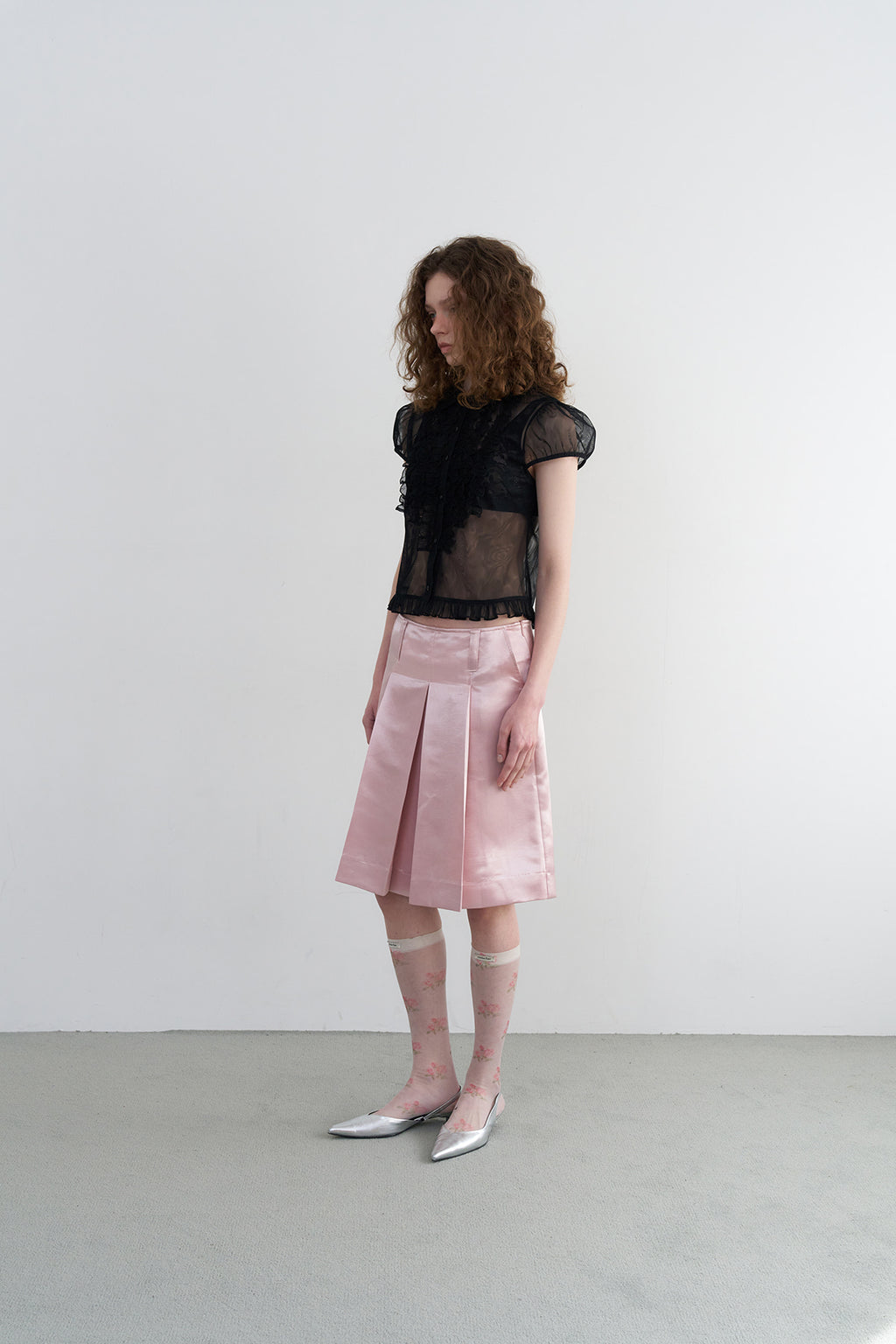 【overdue flair】VICTORIAN FRILL MESH BLOUSE - 2 colors