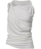 【Flare up】Braided Asymmetrical Sleeveless [Black / White / Gray]