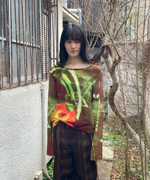 【PAMM】綁帶渲染薄長袖 - 3 colors