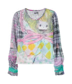 【youthbath】YB x Motka Graphic Mesh Top