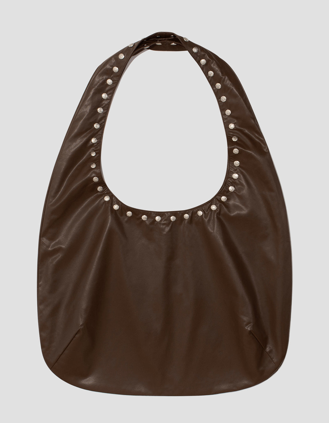 【Polysooem】WESTERN STUDDED SHOULDER BAG [ BROWN / IVORY ]