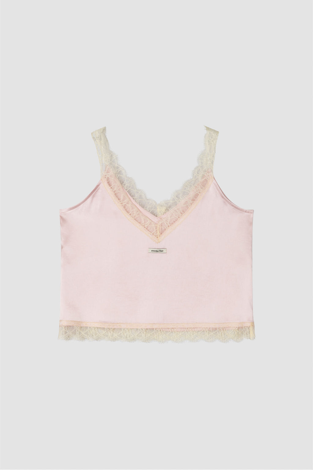 【overdue flair】LACE SATIN SLEEVELESS - 2 colors