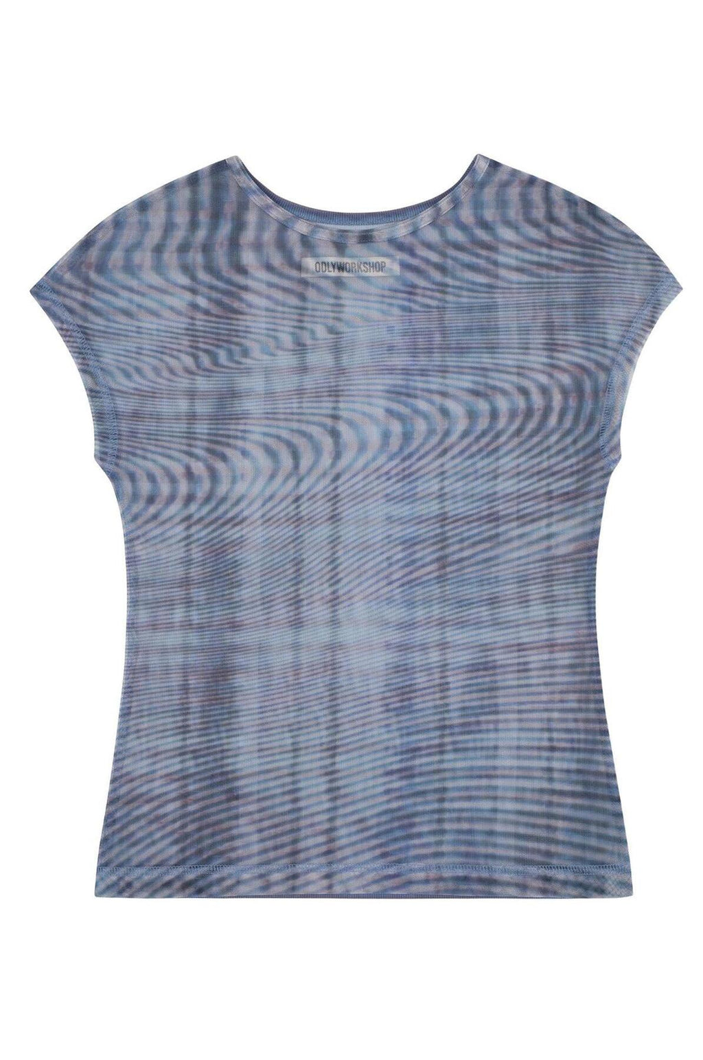 【odlyworkshop】Mesh checked Tee - 3 colors