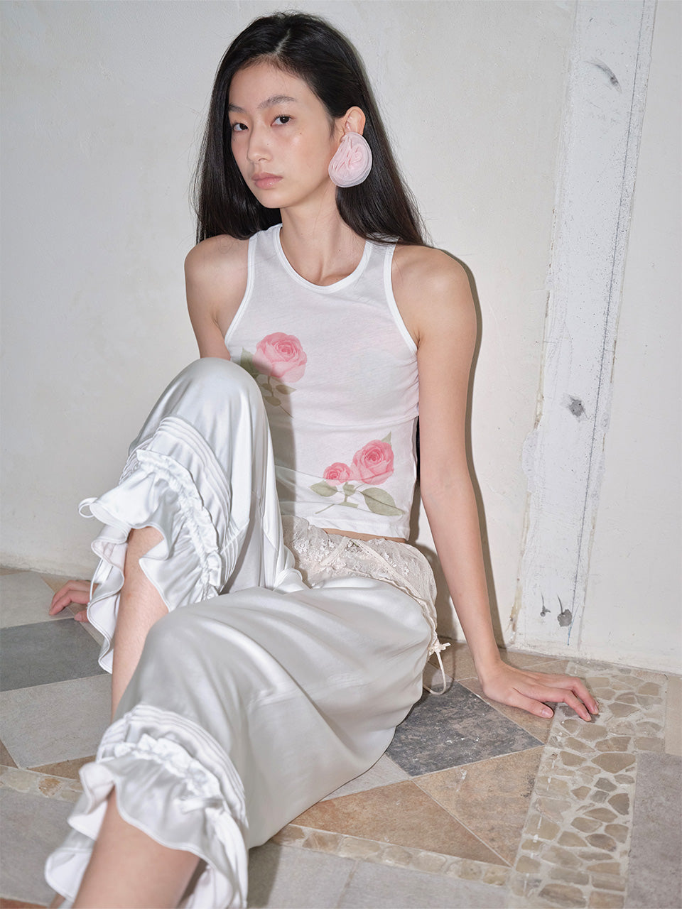 【THE PORTA】ROSE SLEEVELESS TOP - 2 colors