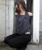 【Fancy Club】3-WAY OFF-SHOULDER COWL TOP - 2 colors