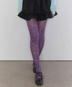 【typeservice】Tiny Glyph Tights [ purple / blue ]