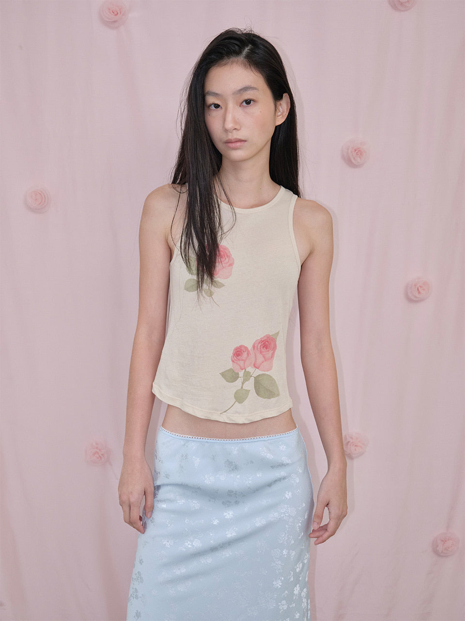【THE PORTA】ROSE SLEEVELESS TOP - 2 colors