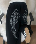 【Fancy Club】 ANGEL VINTAGE SWEATPANTS [Black / Blue / Gray / Pink]