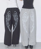 【Fancy Club】 ANGEL VINTAGE SWEATPANTS [Black / Blue / Gray / Pink]