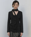 【Flare up】Sculpted Draped Cardigan - 2 colors