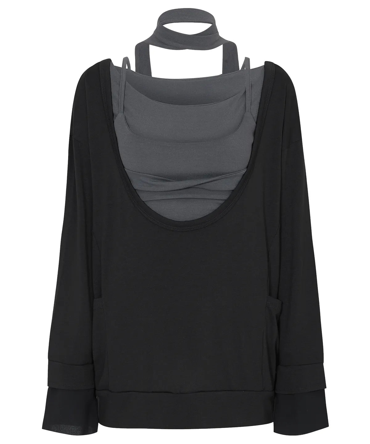 【Flare up】2-Layered Offset Long Sleeve - 3 colors