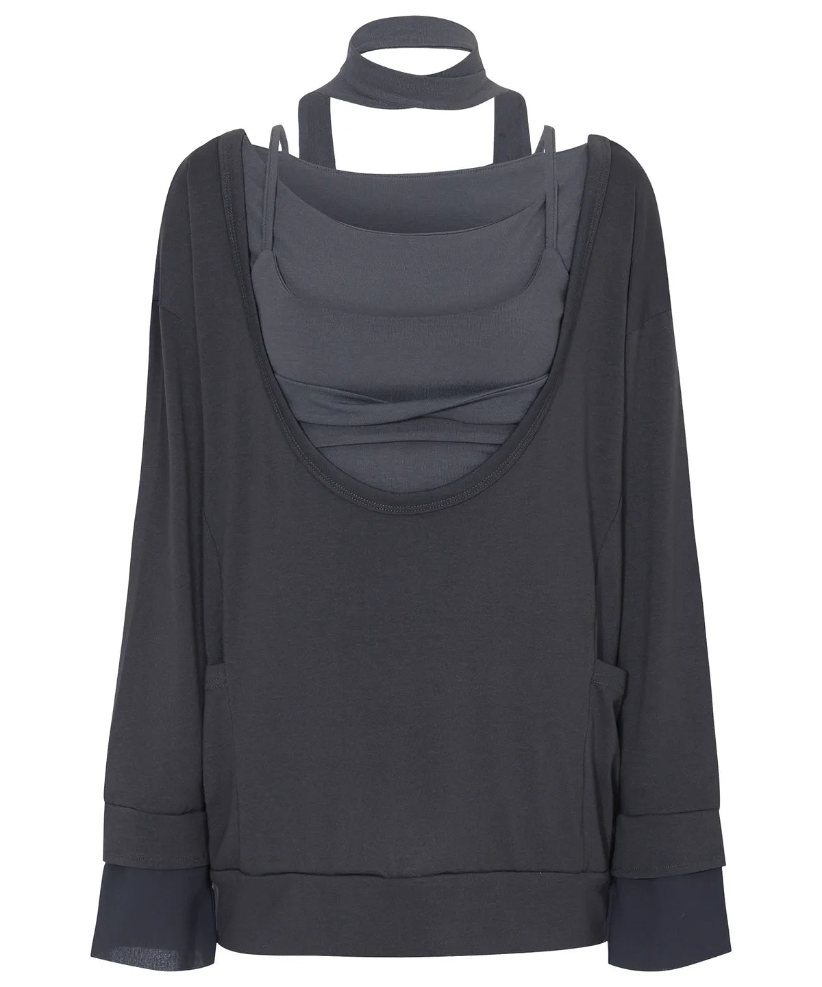【Flare up】2-Layered Offset Long Sleeve - 3 colors