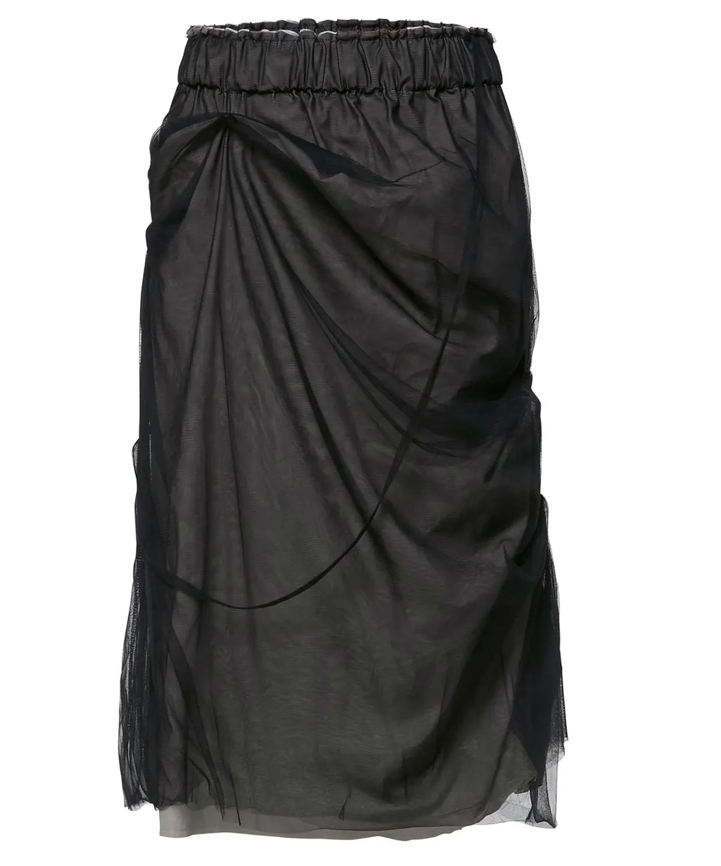 【Flare up】Sheer Layered Midi Skirt