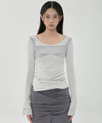 【Flare up】Layered Sculpted Long Sleeve - 3 colors
