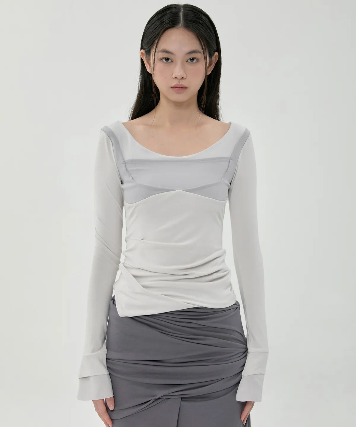 【Flare up】Layered Sculpted Long Sleeve - 3 colors