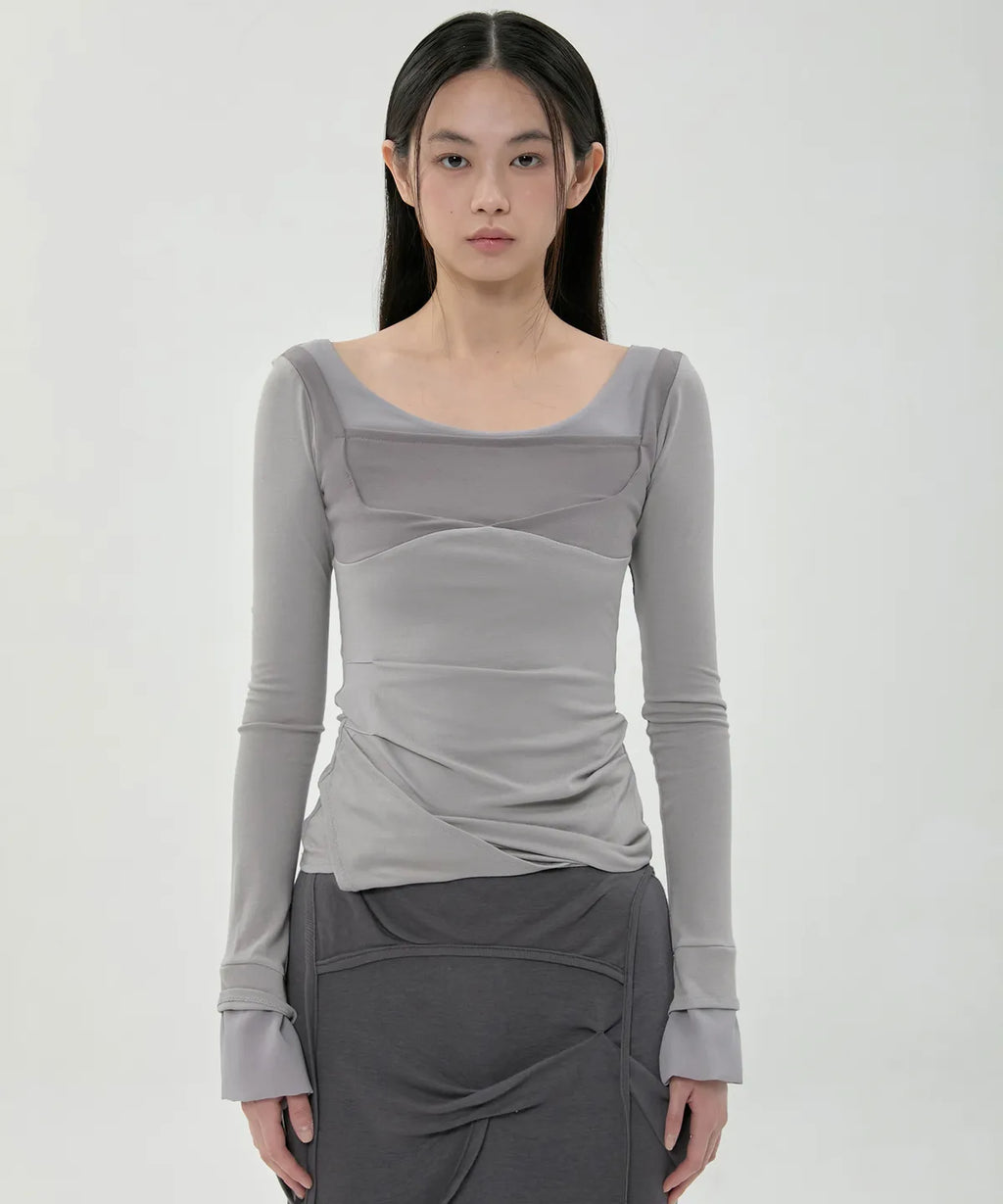 【Flare up】Layered Sculpted Long Sleeve - 3 colors