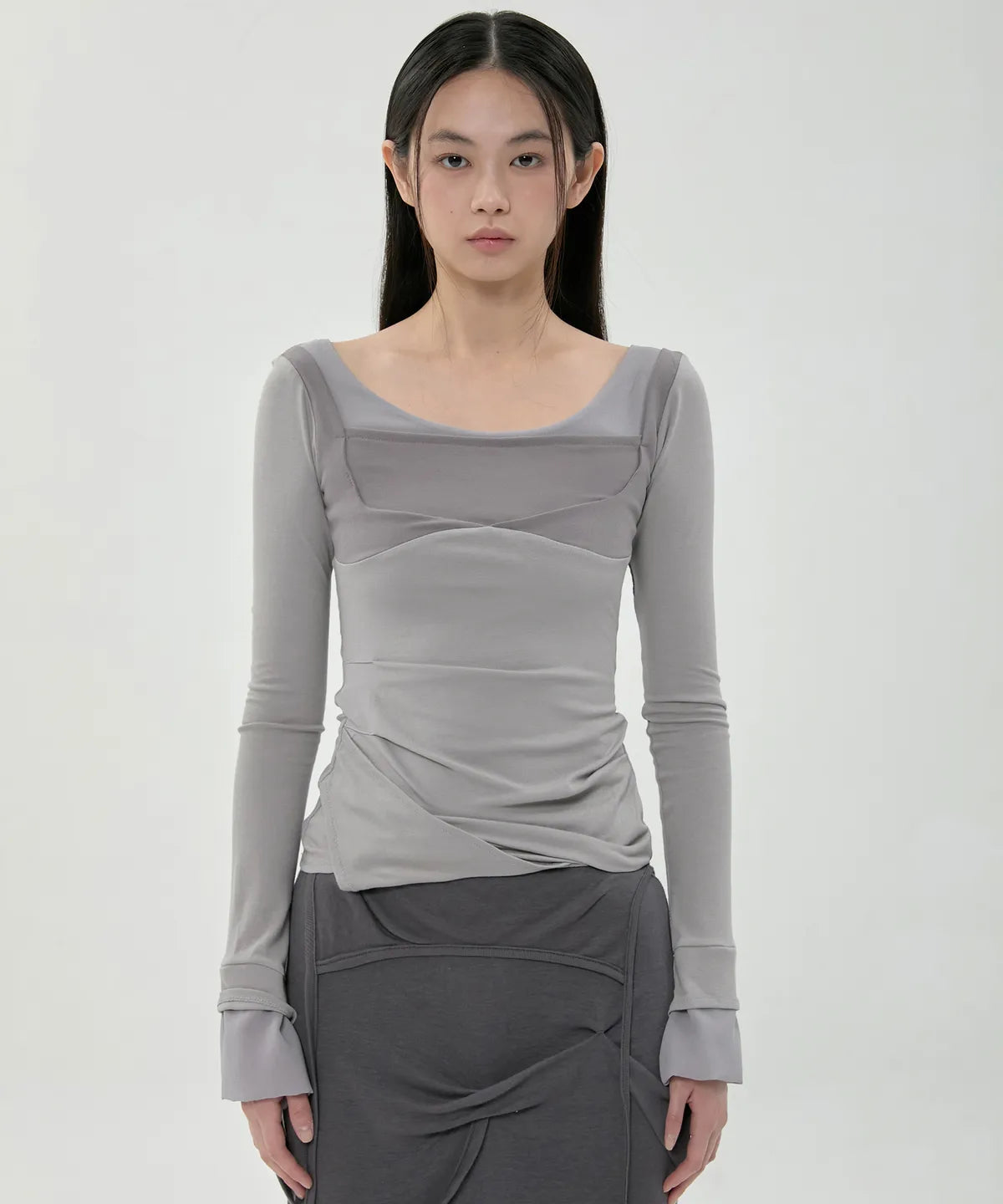 【Flare up】Layered Sculpted Long Sleeve - 3 colors