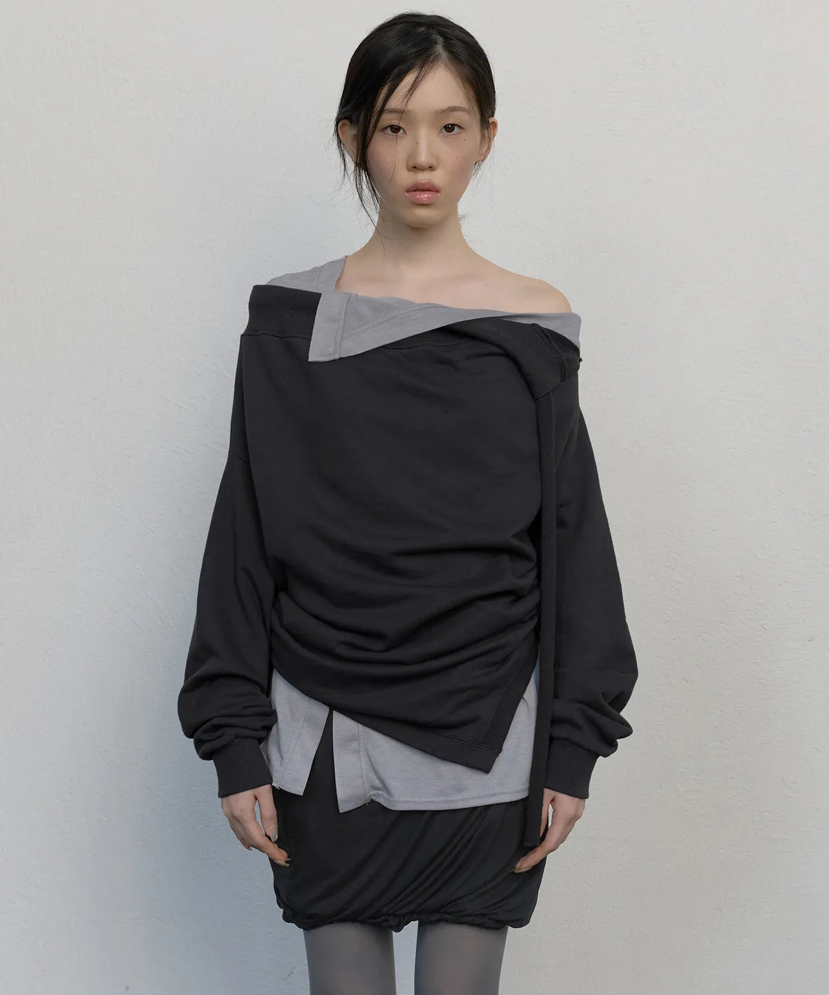 【Flare up】2-Layered MTM top - 5 colors