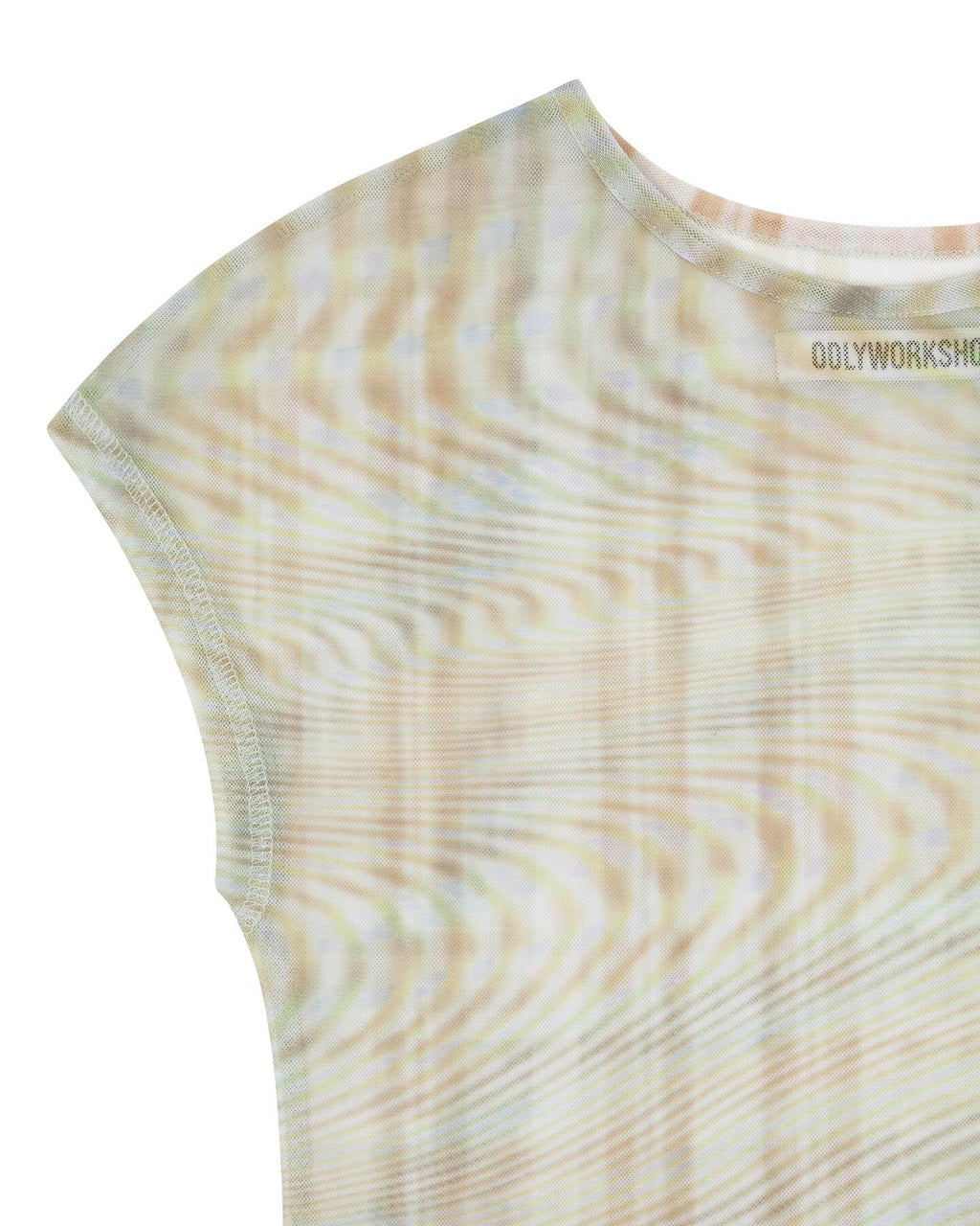 【odlyworkshop】Mesh checked Tee - 3 colors