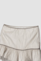 【overdue flair】ORGANZA LAYERED MINI SKIRT - GREY/WHITE