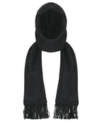 【Flare up】Hoodie Muffler - Black