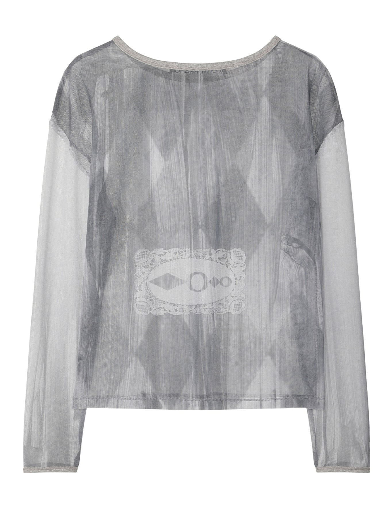 【odlyworkshop】Ribbed Long Mesh Tee - 2 colors