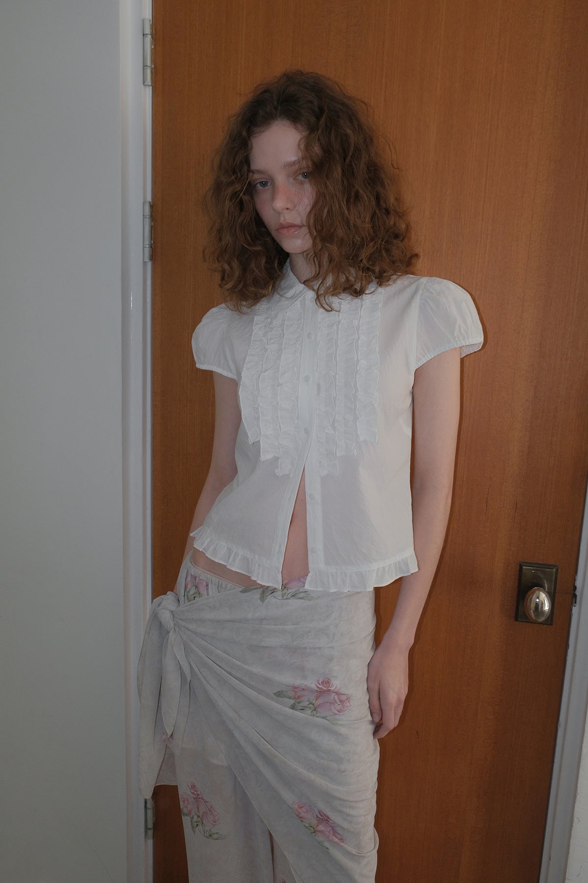 【overdue flair】VICTORIAN FRILL MESH BLOUSE - 2 colors