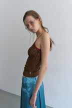【overdue flair】TEXTURE COMBI SLEEVELESS - 2 colors
