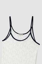 【overdue flair】TEXTURE COMBI SLEEVELESS - 2 colors