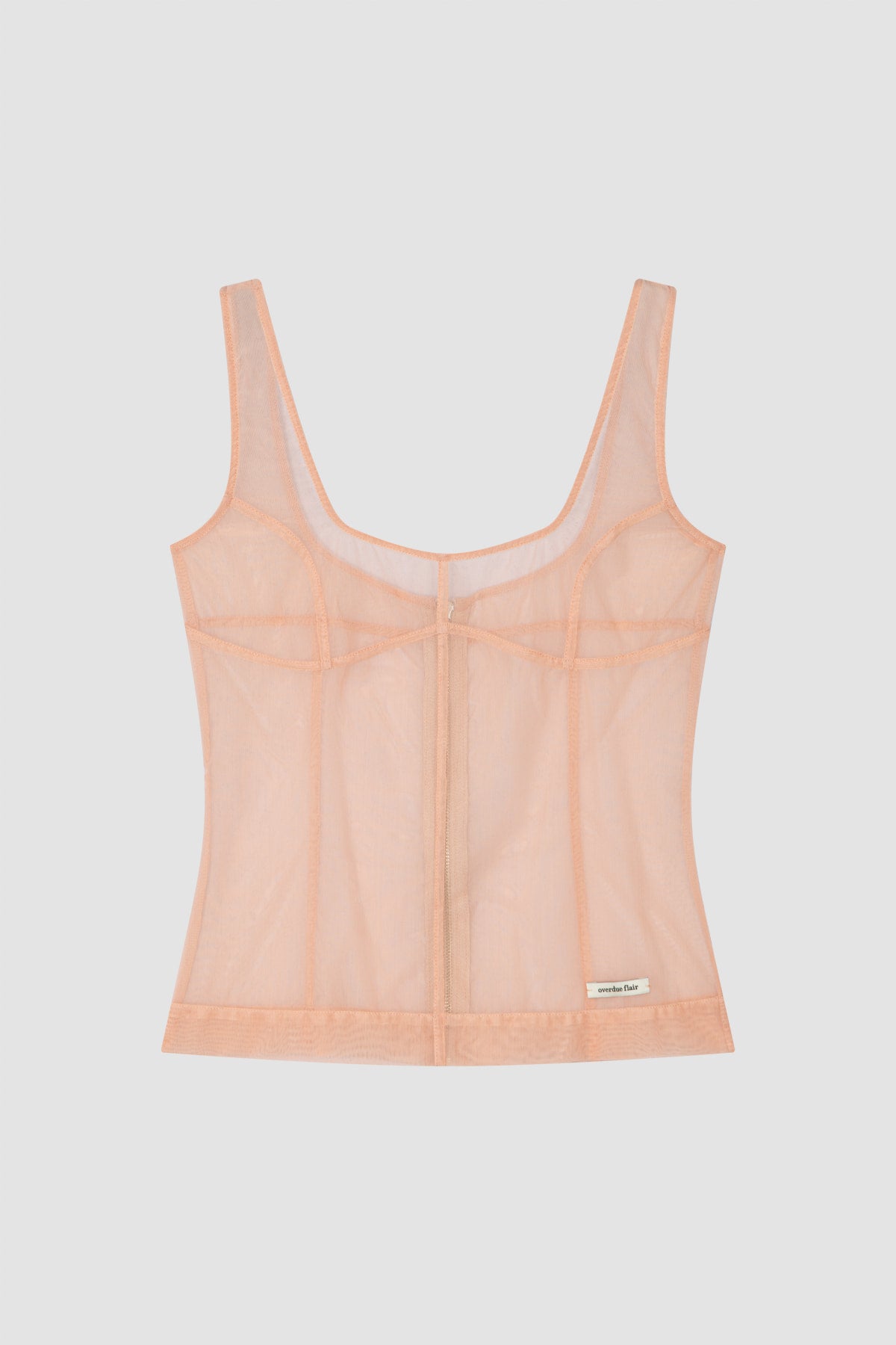 【overdue flair】MESH CORSET SLEEVELESS - 2 colors