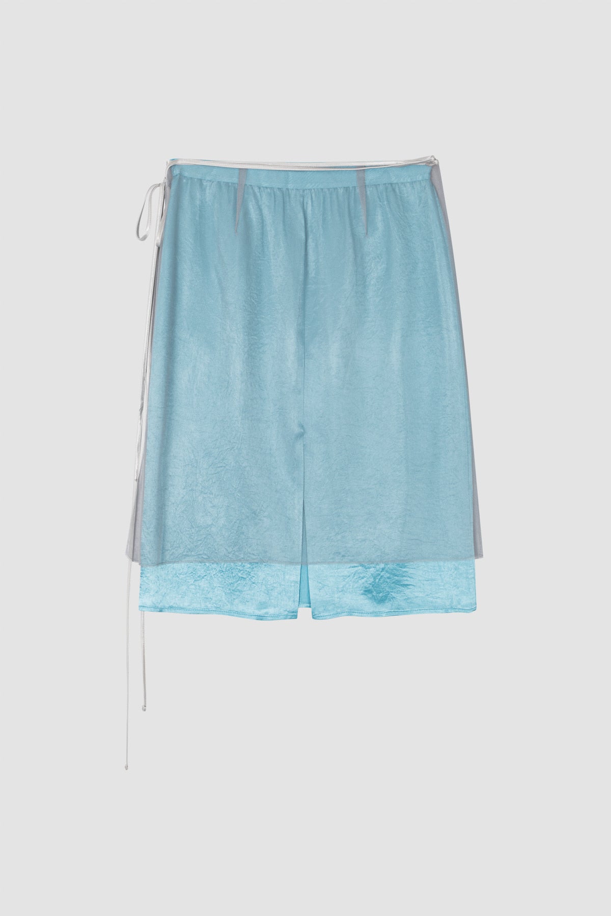 【overdue flair】BEADED LAYERED WRAP SKIRT - YELLOW/BLUE