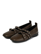 【KHIHO】Travel Flat Mary Jane [ Black / Brown ]