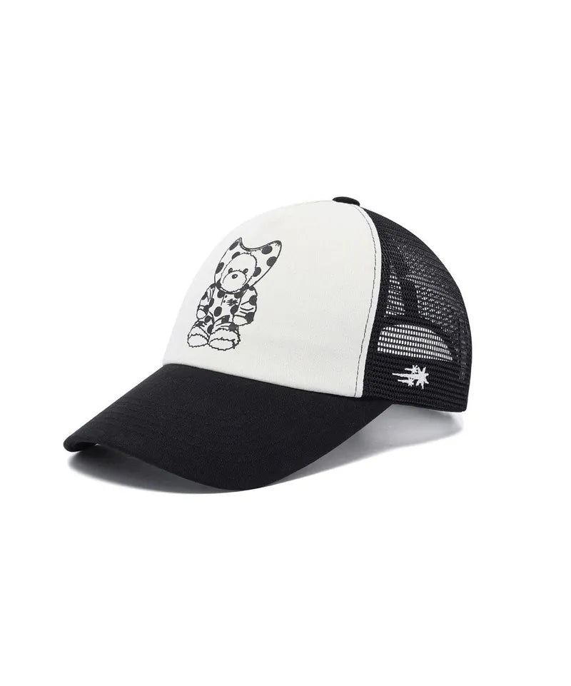 【niceghostclub】devil bear mesh cap [ white ]