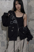 【Fancy Club】2-WAY STRAP SLEEVELESS [Black]