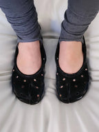 【PAES】Leather String Flat [ Black / Cheese ]