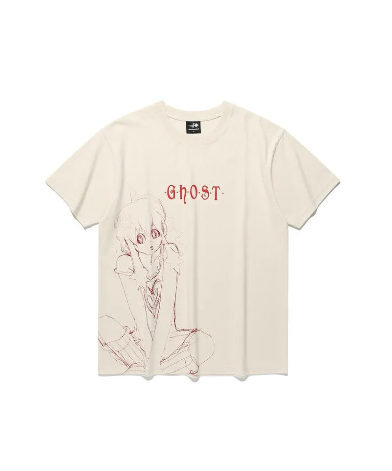 【niceghostclub】star girl tee [ ivory / white ]