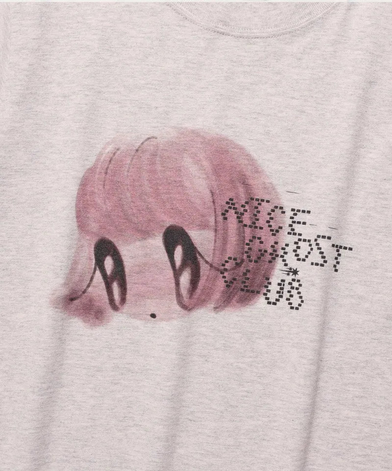 【niceghostclub】big eyes doll tee[ white / black / pink ]