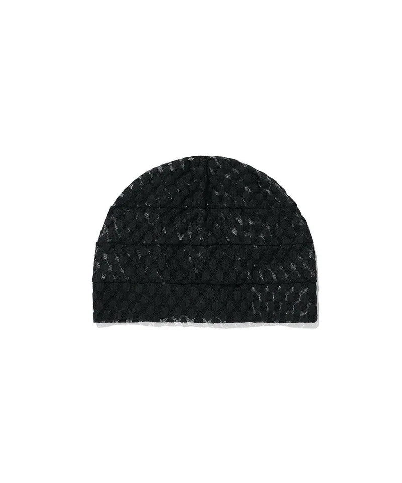 【niceghostclub】  】FFATS flower turban beanie [ navy / black ]
