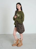 【itzavibe】REVERSIBLE BAG - LEOPARD / STRIPE
