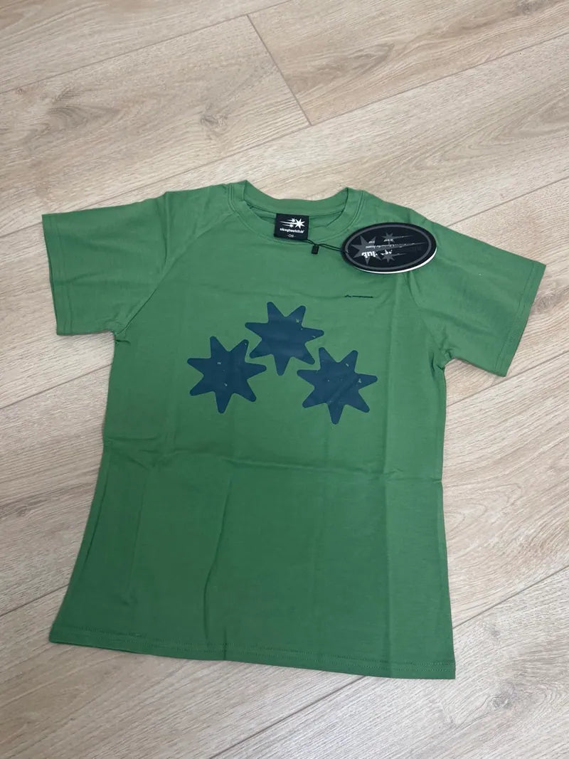 【niceghostclub】 religious symbol mini tee [ green / navy / grey ]