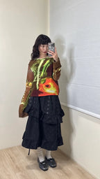 【PAMM】綁帶渲染薄長袖 - 3 colors